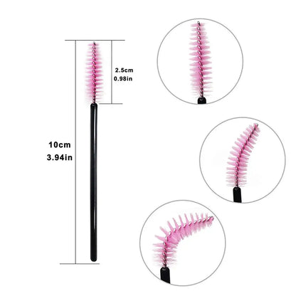HOT 5/25/50pcs Mascara Wands Applicator Cosmetics Eyelash Brush Comb Crystal Eyelash Brushes Makeup Beauty Wholesale Eye Brush