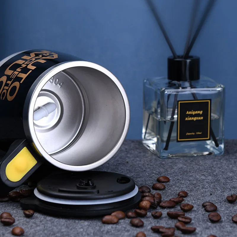New Self Stirring Coffee Mug USB Rechargeable Stainless Steel Auto Mixing Blender Cup for Home Office Christmas Birthday Gift