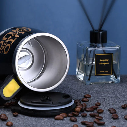 New Self Stirring Coffee Mug USB Rechargeable Stainless Steel Auto Mixing Blender Cup for Home Office Christmas Birthday Gift