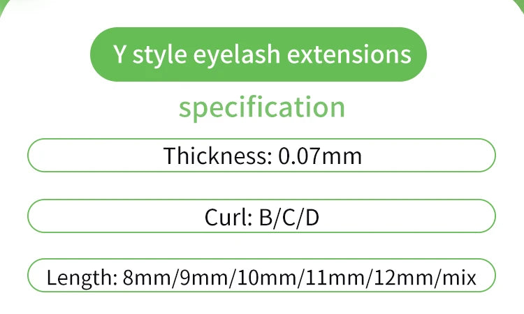 Maria 10 Cases YY Shape Eyelashes Beauty 0.05/0.07 YY Type V Lashes Extension Makeup Naturally Soft Mix Mink Cilios Volume Fans