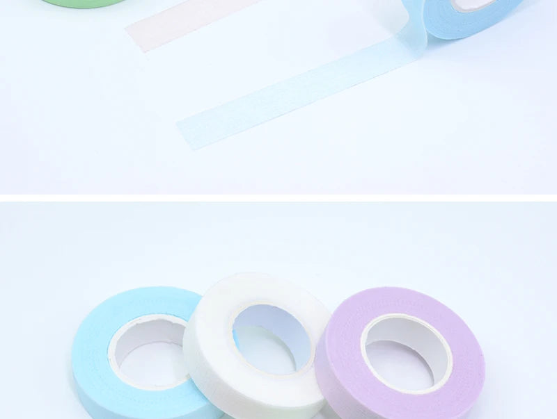 Kekelala 4 Rolls Colorful Eyelash Extension Tapes Soft Medical Breathable Adhesive Tape Cutter for False Lashes Makeup Tools