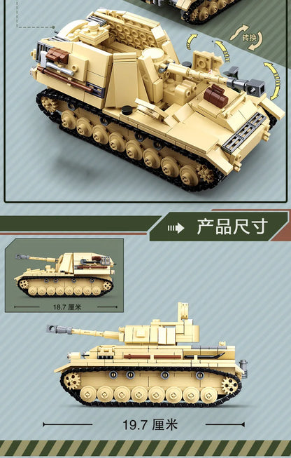 Military Vehicles Tank Sets SWAT Army City Police T34 Model Building Blocks DIY Brick Kids Toys Classic World War II WW2