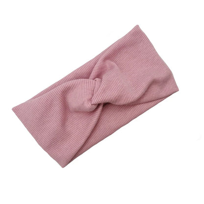 Baby Headband Yoga Sport Girls Kids Children Adult Women Bandage Solid Twisted Knotted Soft Hair Accessories Turban