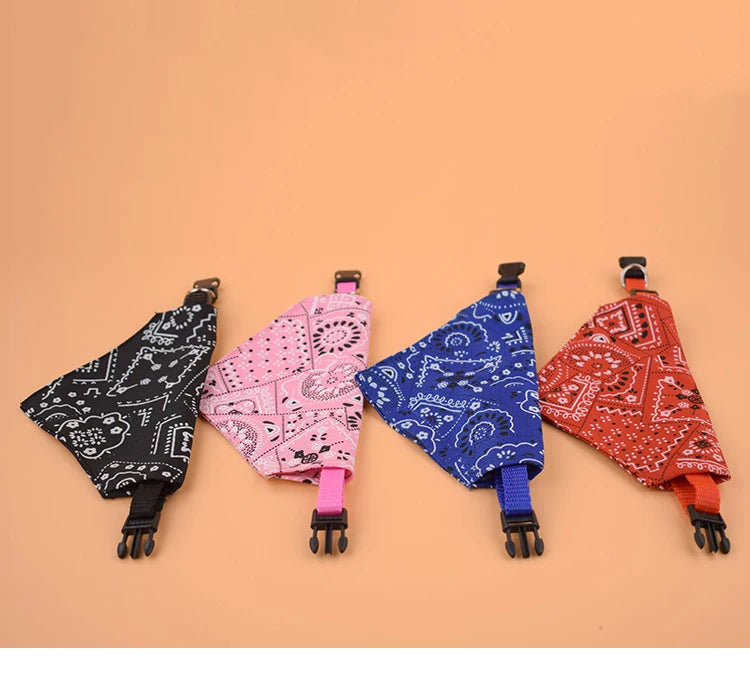 Adjustable Dog Bandana Printed Soft Collar, Pet Supplies, Cat Scarf, Chihuahua Puppy Neckerchief