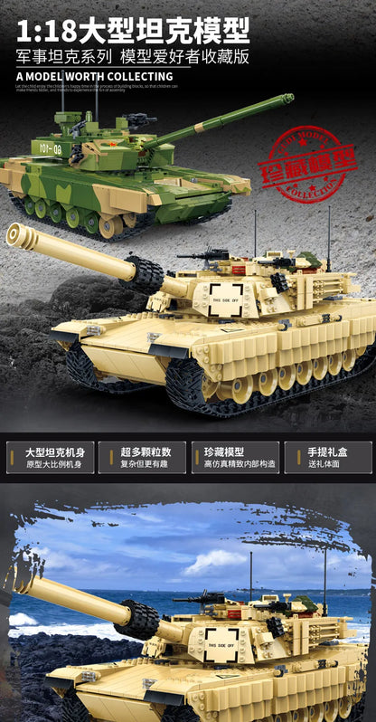 Military Vehicles Tank Sets SWAT Army City Police T34 Model Building Blocks DIY Brick Kids Toys Classic World War II WW2