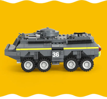 Military Vehicles Tank Sets SWAT Army City Police T34 Model Building Blocks DIY Brick Kids Toys Classic World War II WW2