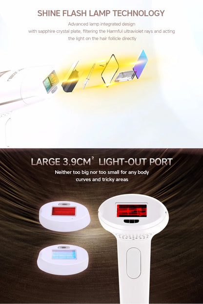 Lescolton Laser Epilator 2in1 Hair Removal Rejuvenation Replaceable Lamp for Women Men T009i Painless Bikini Trimmer Skin Care