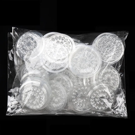 HOT 100 pcs Disposable Holder Sticker Glue Adhesive Pallet For Eyelash Extension  Eyelash Makeup Tools Plastic Flower Eyelash