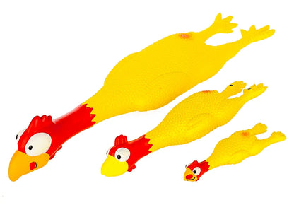 HOOPET Pet Dog Toys Screaming Chicken Squeeze Sound Toy for Dogs Super Durable Funny Squeaky Yellow Rubber Chicken Dog Chew Toy