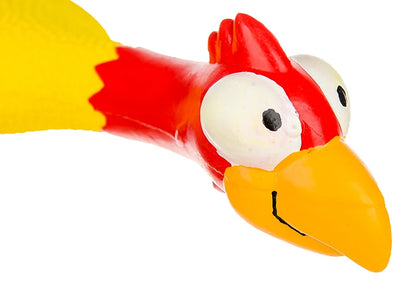 HOOPET Pet Dog Toys Screaming Chicken Squeeze Sound Toy for Dogs Super Durable Funny Squeaky Yellow Rubber Chicken Dog Chew Toy