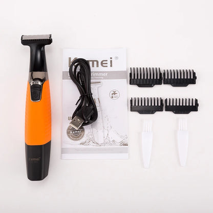 kemei body trimmer rechargeable electric shaver beard shaver electric razor men shaving machine hair trimmer face care
