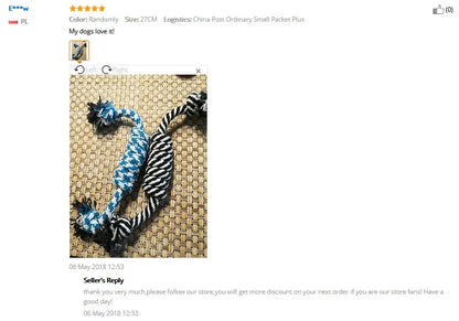 1 Pcs 27CM Dog Toys Funny Cotton Rope Toys For Small Puppy Dogs Pet Chew Toys Pet Supplies Random Colors
