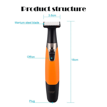 kemei body trimmer rechargeable electric shaver beard shaver electric razor men shaving machine hair trimmer face care
