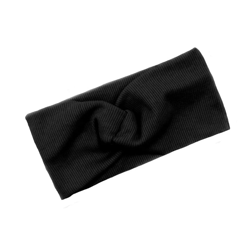 Baby Headband Yoga Sport Girls Kids Children Adult Women Bandage Solid Twisted Knotted Soft Hair Accessories Turban