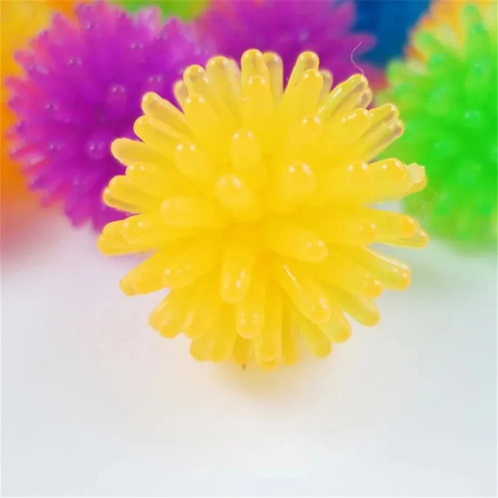 5/10pcs Funny Hedgehog Ball Cat Toys Creative Colorful Stretch Plastic Ball Interactive Cat Soft Spiky Cat Toy Pet Supplies