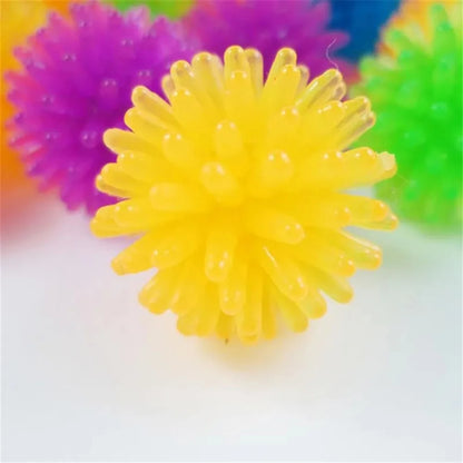 5/10pcs Funny Hedgehog Ball Cat Toys Creative Colorful Stretch Plastic Ball Interactive Cat Soft Spiky Cat Toy Pet Supplies