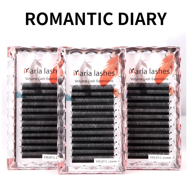 Maria 10 Cases YY Shape Eyelashes Beauty 0.05/0.07 YY Type V Lashes Extension Makeup Naturally Soft Mix Mink Cilios Volume Fans