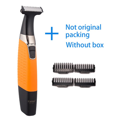 kemei body trimmer rechargeable electric shaver beard shaver electric razor men shaving machine hair trimmer face care