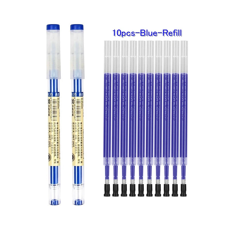 Gel Pens 0.35mm Red/Black/Blue Ink Set Refills Rod Gel Pen For Handle Marker School Office Stationery Student Writing Supplies
