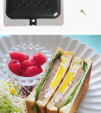 Gas Mini Sandwich Maker Iron - Bread Toast Breakfast Machine Waffle Pancake Baking Barbecue Toaster Oven Mold Grill Frying Pan f