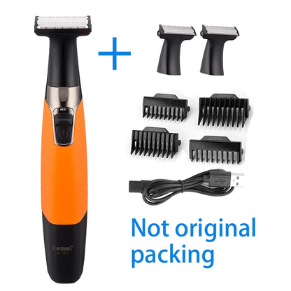 kemei body trimmer rechargeable electric shaver beard shaver electric razor men shaving machine hair trimmer face care