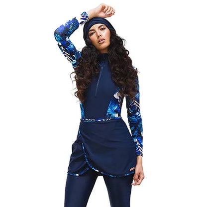 3PCS/Set Women Muslim Clothing Muslim Swimwear Long Sleeve Sport Swimsuit Burkini Swimming Maillot Bain Femme Musulmane Suit