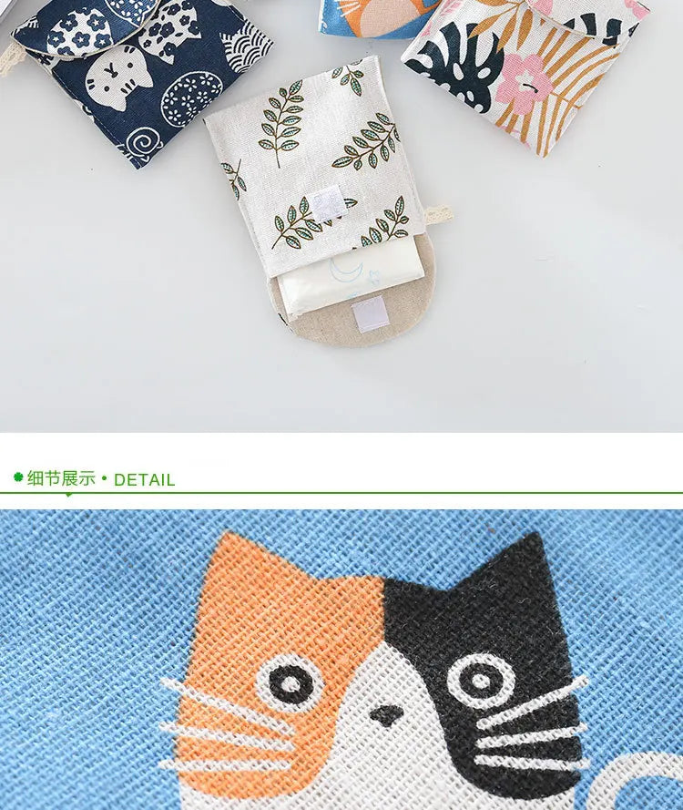 Women Small Cosmetic Bag Set Zipper Girls Mini Sanitary Napkins Makeup Lipstick Bags Travel Earphone Coin Organizer Pouch Bags