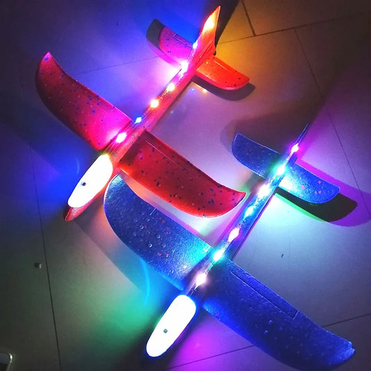 50/33CM Big Flash Foam Plane Glider Hand Throw Light Inertial AirPlane EPP Outdoor Launch Fun of Kids Toys for Children Boy Gift