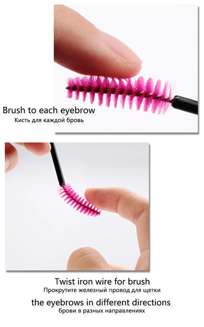HOT 5/25/50pcs Mascara Wands Applicator Cosmetics Eyelash Brush Comb Crystal Eyelash Brushes Makeup Beauty Wholesale Eye Brush