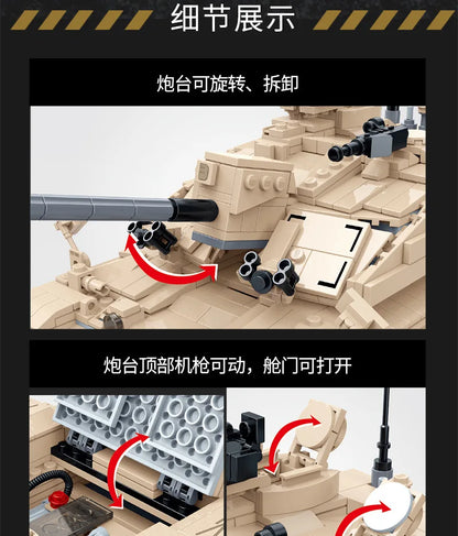 Military Vehicles Tank Sets SWAT Army City Police T34 Model Building Blocks DIY Brick Kids Toys Classic World War II WW2