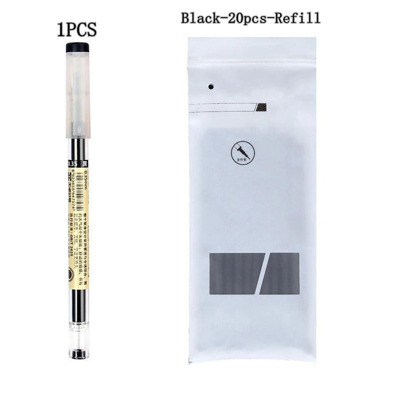 Gel Pens 0.35mm Red/Black/Blue Ink Set Refills Rod Gel Pen For Handle Marker School Office Stationery Student Writing Supplies