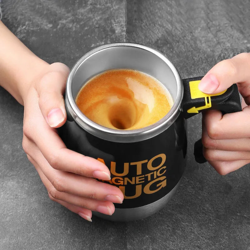 New Self Stirring Coffee Mug USB Rechargeable Stainless Steel Auto Mixing Blender Cup for Home Office Christmas Birthday Gift