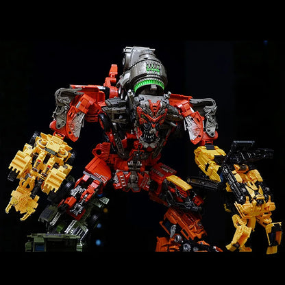 AOYI Cool 8 IN 1 Oversize Devastator Toys Boy Anime Hook Action Figures Robot Car Engineering  Vehicle Model Kids