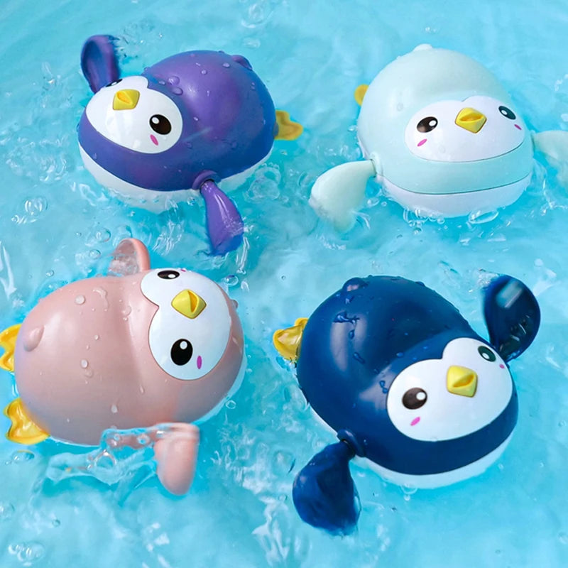 New Summer Bathroom Bath Shower Baby Clockwork Swimming Children Play Water Cute Little Duck Bathing Bathtub Toys For Kid Gifts