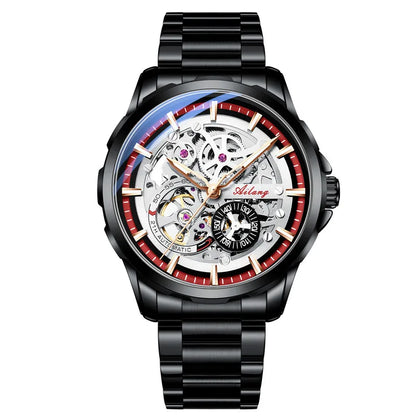 Unique Design AILANG Skeleton Dial Watch Men Luxury Brand Automatic Mechanical Men Watches relogio Waterproof