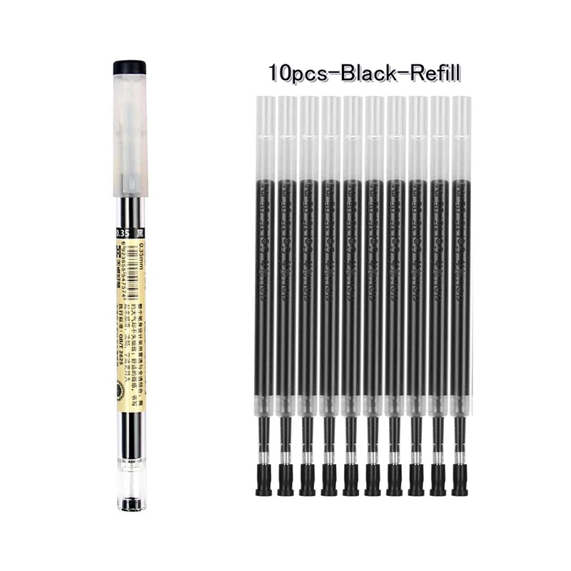Gel Pens 0.35mm Red/Black/Blue Ink Set Refills Rod Gel Pen For Handle Marker School Office Stationery Student Writing Supplies