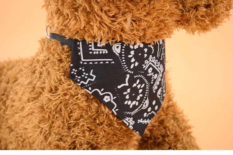 Adjustable Dog Bandana Printed Soft Collar, Pet Supplies, Cat Scarf, Chihuahua Puppy Neckerchief