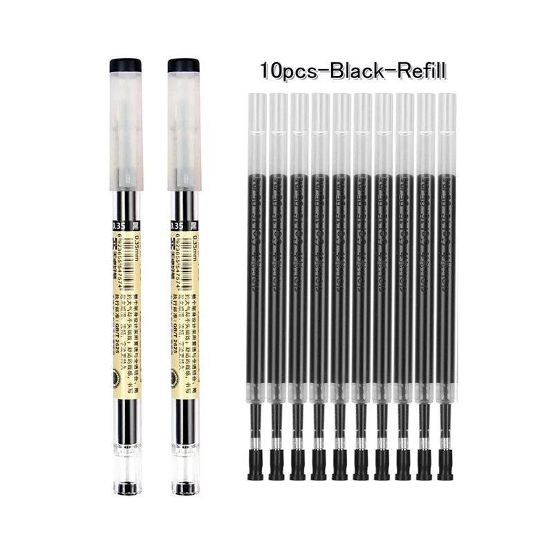 Gel Pens 0.35mm Red/Black/Blue Ink Set Refills Rod Gel Pen For Handle Marker School Office Stationery Student Writing Supplies