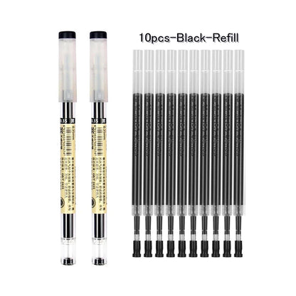 Gel Pens 0.35mm Red/Black/Blue Ink Set Refills Rod Gel Pen For Handle Marker School Office Stationery Student Writing Supplies