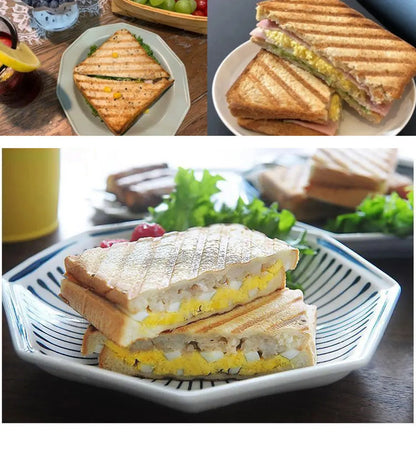 Gas Mini Sandwich Maker Iron - Bread Toast Breakfast Machine Waffle Pancake Baking Barbecue Toaster Oven Mold Grill Frying Pan f