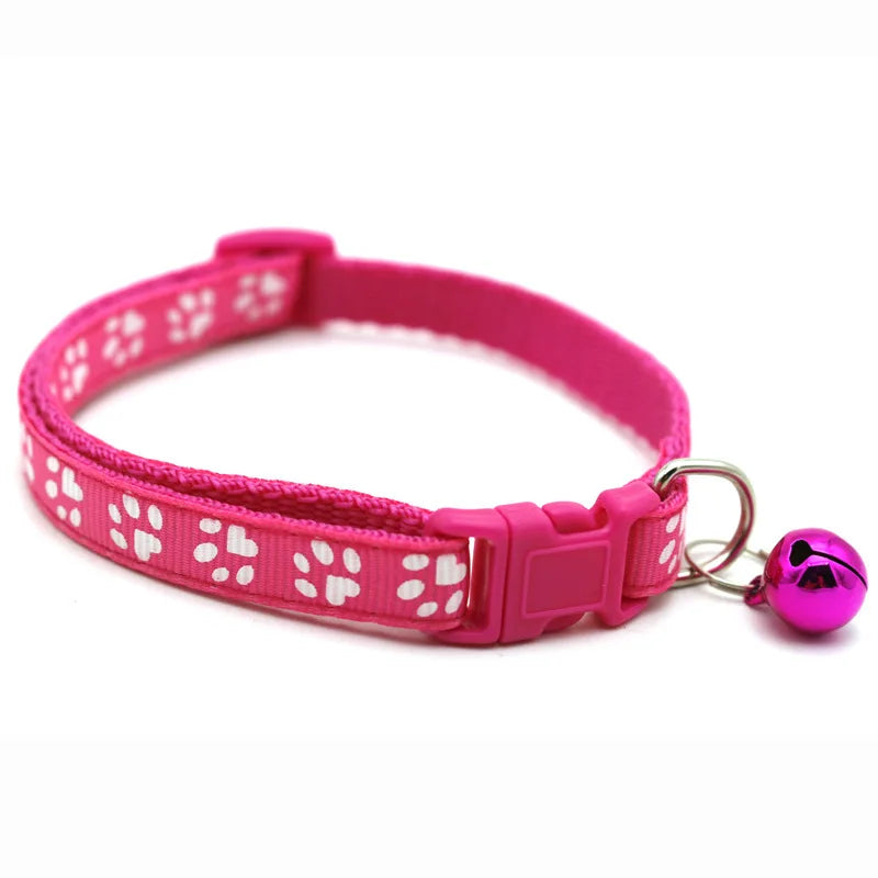 1pc Colorul Pet Supplies Cat Collar With Bell Adjustable Buckle Collar Cat Pet Supplies Cat Accessories Collar Small Dog Collar