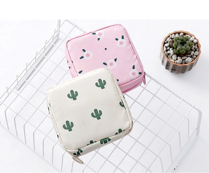 Women Small Cosmetic Bag Set Zipper Girls Mini Sanitary Napkins Makeup Lipstick Bags Travel Earphone Coin Organizer Pouch Bags