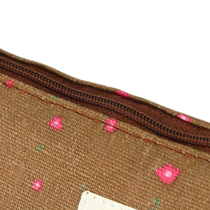 1PC Pastoral Floral Style Canvas Pen Bags Lovely Girls Pencil Cases Flower Tree Pattern Zipper Bag School Stationery Supplies