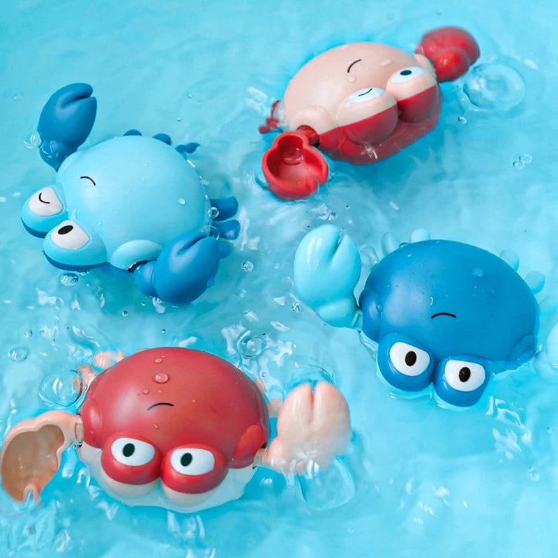 New Summer Bathroom Bath Shower Baby Clockwork Swimming Children Play Water Cute Little Duck Bathing Bathtub Toys For Kid Gifts
