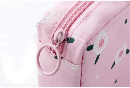 Women Small Cosmetic Bag Set Zipper Girls Mini Sanitary Napkins Makeup Lipstick Bags Travel Earphone Coin Organizer Pouch Bags