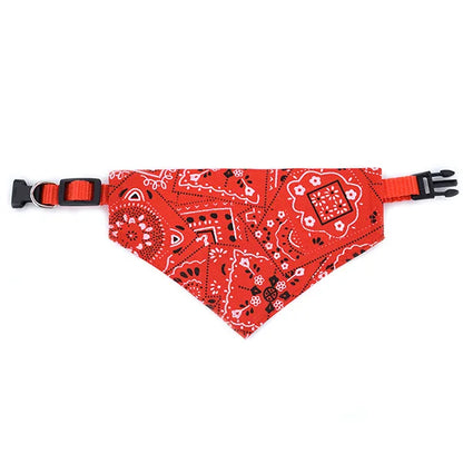 Adjustable Dog Bandana Printed Soft Collar, Pet Supplies, Cat Scarf, Chihuahua Puppy Neckerchief