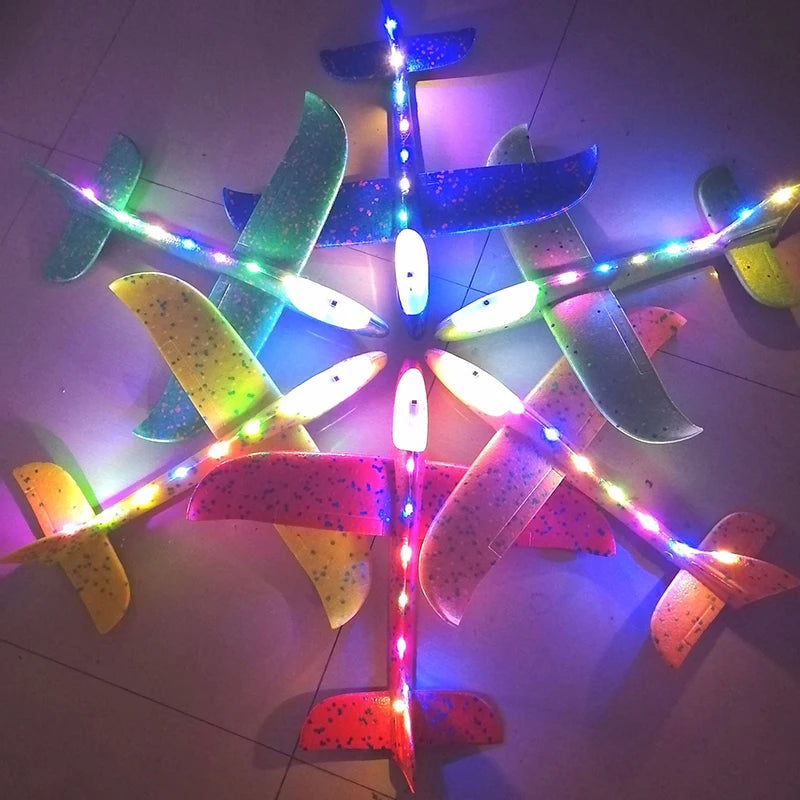 50/33CM Big Flash Foam Plane Glider Hand Throw Light Inertial AirPlane EPP Outdoor Launch Fun of Kids Toys for Children Boy Gift