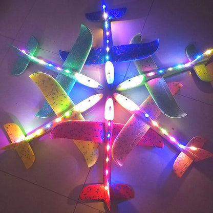 50/33CM Big Flash Foam Plane Glider Hand Throw Light Inertial AirPlane EPP Outdoor Launch Fun of Kids Toys for Children Boy Gift