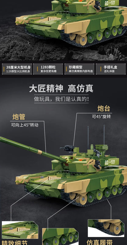 Military Vehicles Tank Sets SWAT Army City Police T34 Model Building Blocks DIY Brick Kids Toys Classic World War II WW2