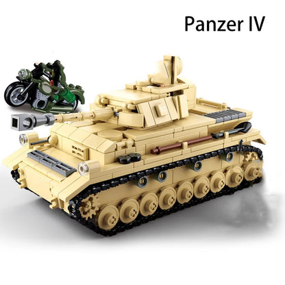 Military Vehicles Tank Sets SWAT Army City Police T34 Model Building Blocks DIY Brick Kids Toys Classic World War II WW2